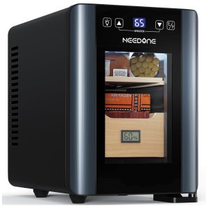 Umidor para Charutos Elétrico 8L com Controle de Temperatura e Sistema Silencioso de Refrigeração 110V NEEDONE NO-8-CH2 Preto