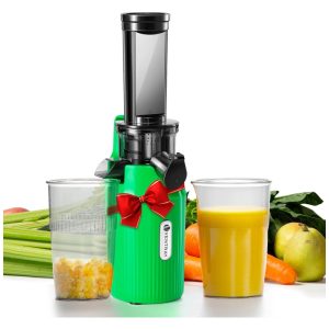 Centrifuga de Frutas Compacta com 60 RPM de Baixa Velocidade 110V 130W Ventray Verde