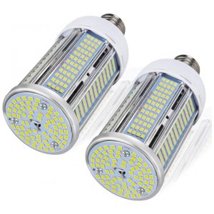 Lâmpada LED Corn 50W (2 un) Elivern 6000 lúmens 5000K daylight base E26/E27 super brilhante para iluminação residencial garagem e escritório.