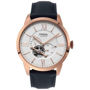 Relógio Masculino Analógico Automático Couro FOSSIL ME3171 Preto