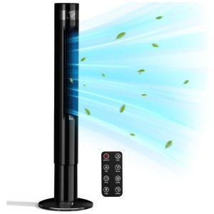 Ventilador de Torre com Controle Remoto Temporizador de 12H e 3 Velocidades 110V Antarctic Star Preto