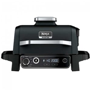 Ninja OG705CO - Churrasqueira e Defumador Woodfire 7 em 1 com Sabor Autêntico de Lenha Preto