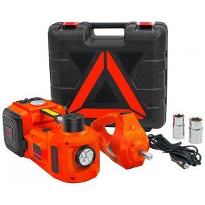 Macaco Elétrico EHEELP Kit 5Ton 12V Macaco Hidráulico Elevação Faixa 155~45 cm com Chave de Impacto Elétrica para Troca de Pneus de SUV MPV