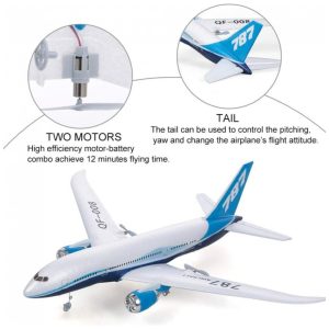 Avião em Miniatura Modelo GoolRC QF008 787 3CH 2.4G Controle Remoto Avião de Brinquedo RC RTF