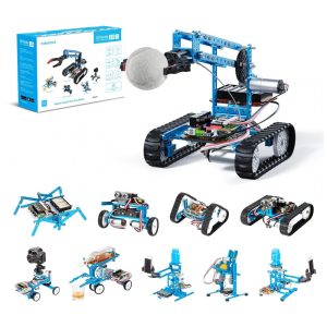 Kit Makeblock Ultimate Robô DIY 10-em-1 – Engenharia Robótica Avançada 550+ Peças Programação Arduino/Python Bluetooth STEM Azul