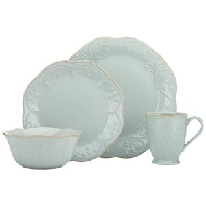 Aparelho de Jantar Elegância e Sofisticação para Sua Mesa com 4 Peças Formato Redondo Ondulado e Material de Cerâmica Noritake 824431 Branco