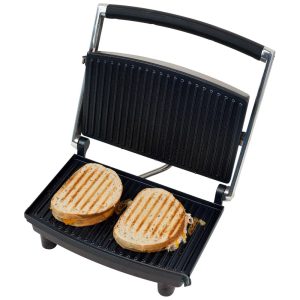 Sanduicheira Gourmet 1400W preta 110v CHEF BUDDY 80 1840 Prateado