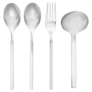 Conjunto de Talheres para Servir com 4 Peças em Material de Aço Inoxidável Villeroy & Boch Prata