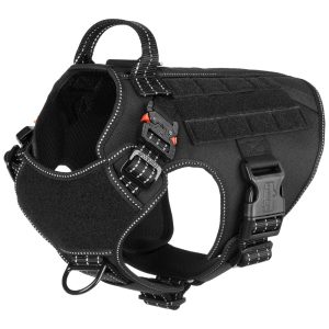 ICEFANG Arreio Tático para Cães com 2 Fivelas de Metal Médio