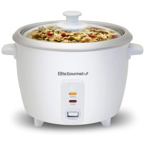 Panela Elétrica de Arroz 14 mL 300W branca 110v ELITE GOURMET ERC 003 Branco