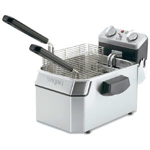 Fritadeira Elétrica Profissional em Aço Inoxidável 1800W 110V Waring WDF1000 Prata