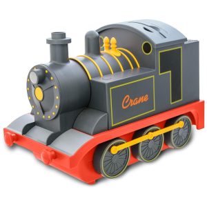 Umidificador Ultrassônico 37L com Tema de Trem Configurações Ajustáveis e Desligamento Automático para Ambientes até 46m2 110V CRANE Cinza