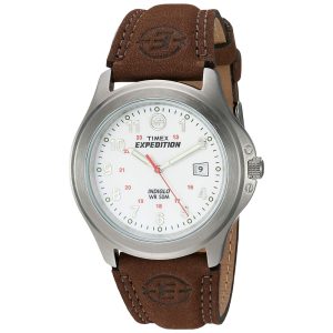 Relógio Masculino Analógico Expedition com Pulseira de Couro Modelo TIMEX T44381D7 Marrom