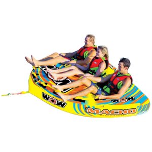 Boia Rebocável Inflável Para 3 Pessoas Resistente WOW SPORTS Amarelo