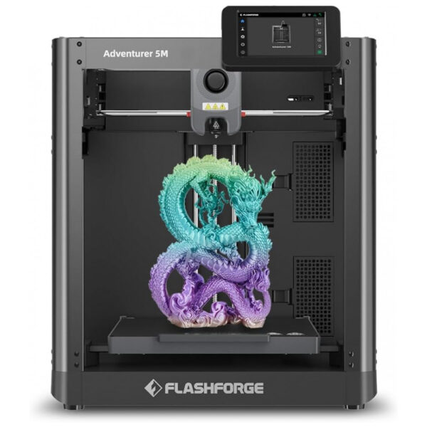 Impressora 3D FLASHFORGE AD5M, Velocidade de 600mm/s, Auto Nivelamento em 1 Clique, Volume de Impressão 220x220x220mm,