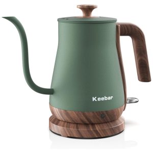 Chaleira Elétrica 08 L com Desligamento Automático em Aço Inoxidável 110V 1000W Keebar XH W081 Verde