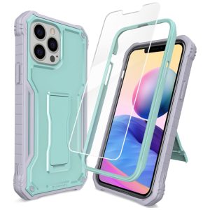 Capa para Iphone 13 Pro Max com Protetor de Tela Embutido e Alta Resistencia Nível Militar DUOPAL Verde