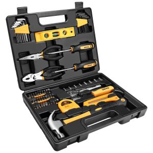 Kit de Ferramentas com Maleta de zenamento 65 Peças DEKOPRO Amarelo