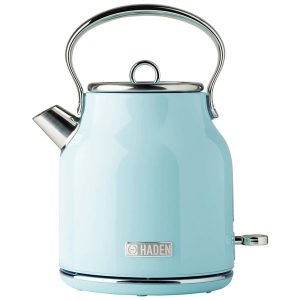 HERITAGE Chaleira Elétrica de 1.7L Aço Inoxidável 1500W Turquesa 110v HADEN 75004 Azul