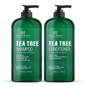 Shampoo e Condicionador Nutre e Revigora Ideal Para Coceira Sem Sulfato 450ml cada BOTANIC HEARTH Verde Escuro