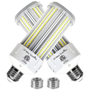 Lâmpada de Milho LED Equivalente a 1000W, Kit com 2 Unidades 100W 15000LM 5000K Branco Luz do Dia, Base E26E39, CA New Sunshine