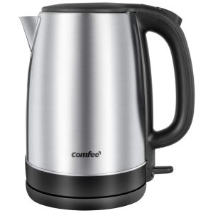 Chaleira Elétrica 1.7L Aço Inoxidável 1700W 110v COMFEE Cinza