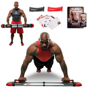 the Barra de Apoio para Flexão Multifuncional e Ergonômica IRON CHEST MASTER Vermelho