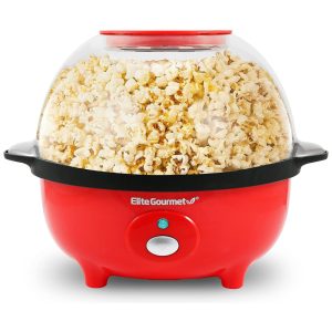 Pipoqueira Automática Elite Gourmet EPM330R de 12 xícaras com Mexedor Automático - Vermelha