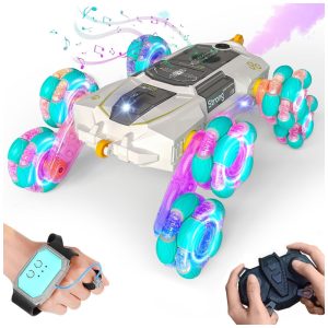 Carrinho de Acrobacias de Controle por Gestos 8WD para Crianças de 6 a 12 Anos - BrancoSAUFTTI