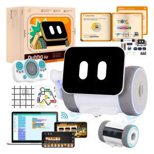 Robô Interativo Programável STEM WhalesBot Pubbo Air com Controle por Voz Toque APP e Controle Remoto para Crianças a Partir de 6 Anos