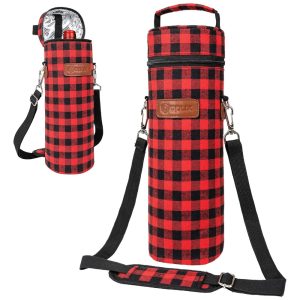 Bolsa de Vinho OPUX para 1 Garrafa Térmica e Isolada com Alça de Ombro - Presente Perfeito para Mulheres e Homens Amantes de Vinho!