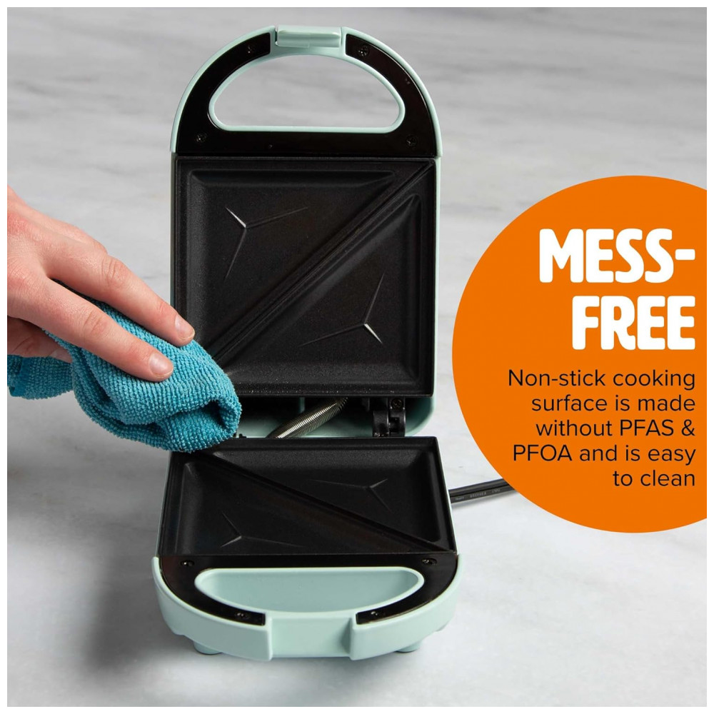 Máquina de Sanduíche Mini Tasty Faça Sanduíches Paninis Queijos Grelhados Sobremesas Resultados Rápidos Limpeza Fácil 600W Aqua - Imagem 4