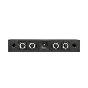 Caixa central slim Polk Audio Monitor XT35 2 vias com quatro woofers de 76 cm preto fosco
