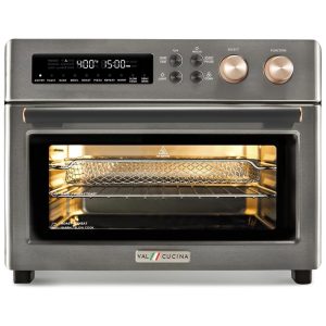 Forno Elétrico 10 em 1 245L com Aquecimento Infravermelho e 10 Funções Predefinidas 110V 1750W VAL CUCINA Preto Fosco