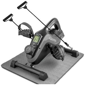 Under Desk Bike Pedal Exerciser FlexCycle Exercise Bike Stationary Magnetic Cycle with LCD Monitor Resistance Bands for Arm Leg Recovery Therapy Want this professionally installed