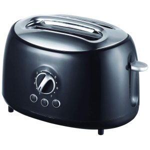 Torradeira Elétrica de 2 Fatias com 7 Níveis de Tostagem Aço Inoxidável 800W 110v BRENTWOOD TS 270BK Preto