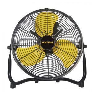Ventilador de Piso Silencioso Portátil com 3 Velocidades Construído em Metal 110V VENTISOL Preto