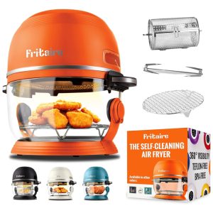Air Fryer de 5L com Visibilidade 360 e Tecnologia Autolimpante 110V 1500W Fritaire Laranja