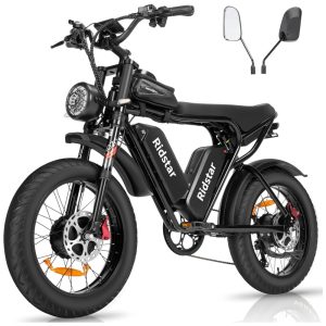 Bicicleta Elétrica para Adultos Ridstar 2000W 37MPH Bateria 52V 40AH Alcance de até 180 Milhas Moto Elétrica Pneu Gordo 20' Shimano 7 Velocidad