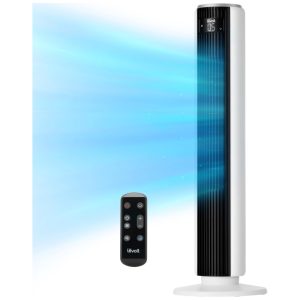 Ventilador de Torre Oscilante sem Lâmina com 5 Velocidades e 4 Modos 110V LEVOIT Branco