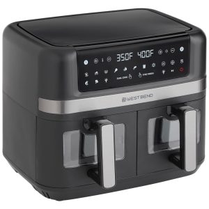 Fritadeira Elétrica Air Fryer 10L com 15 Predefinições e Cesto Antiaderente 110V 1600W West Bend Preto