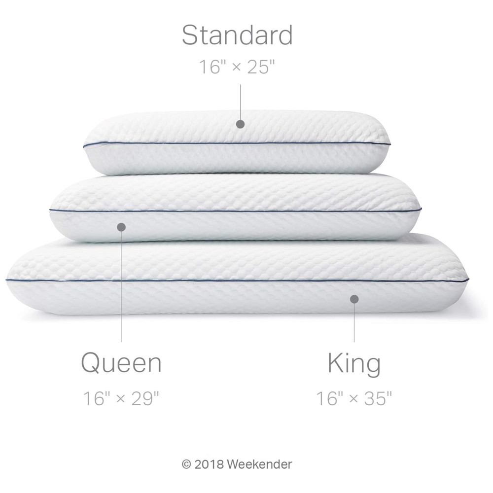 Travesseiro de Gel Ergonômico Respirável e Capa Lavável 63 x 1 UN WEEKENDER WKSS30GF Branco - Imagem 5