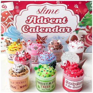 Calendário do Advento 2025 - Kit de 24 Dias de Slime e Pingentes - Presente de Contagem Regressiva de Natal para Meninas MeninosORIENTAL CHERRY