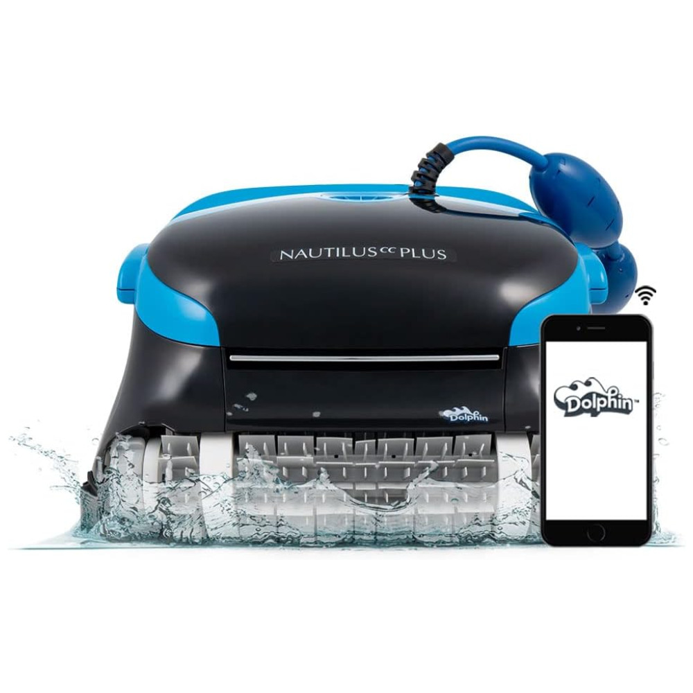 Robô Limpador de Piscina com Controle por APP Escalada em Parede e Filtros de Carga Superior para Fácil Manutenção Dolphin Nautilus CC Plus Preto