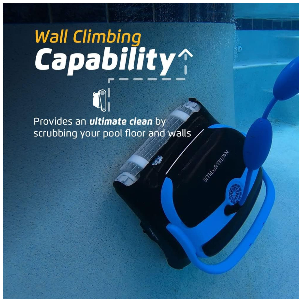 Robô Limpador de Piscina com Controle por APP Escalada em Parede e Filtros de Carga Superior para Fácil Manutenção Dolphin Nautilus CC Plus Preto - Imagem 3