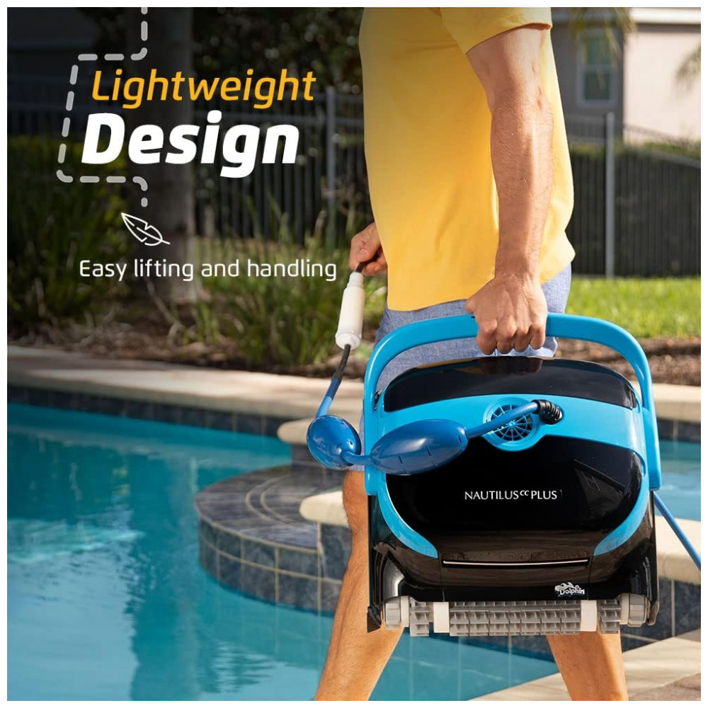 Robô Limpador de Piscina com Controle por APP Escalada em Parede e Filtros de Carga Superior para Fácil Manutenção Dolphin Nautilus CC Plus Preto - Imagem 7