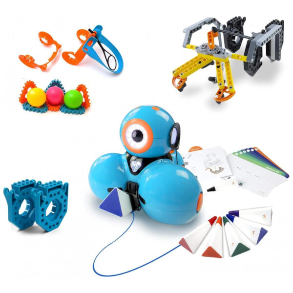 Kit Educacional Wonder Pack da Marca Wonder Workshop para Crianças - Brinquedo Robô Dash com 6 Apps de STEM Grátis e Vídeos Instrutivos