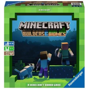 Ravensburger Minecraft Builders Biomes - Jogo de Tabuleiro Estratégico Cativante Ideal para 2-4 Jogadores A partir de 10 Anos