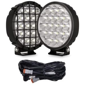 Farol de Milha LED com 32000 Lúmens e Luz Branca IP68 12V 24V 210W 2Un BIGLION.X Preto