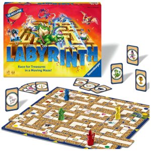 Jogo de Tabuleiro Labirinto Ravensburger - Desafio Estratégico em um Labirinto para Noites em Família - Encontre Tesouros Bloqueie Oponentes - Presente Ideal